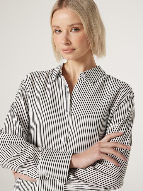 Delaine Essential Shirt, Stripe, hi-res