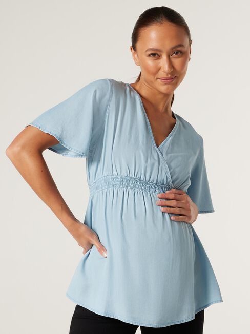 Bella Wrap Tencel Maternity Top