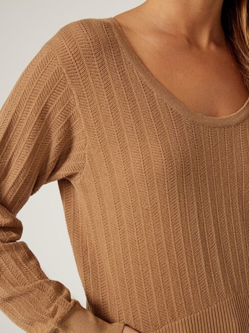 Fiona Crop Knit, Orange, hi-res