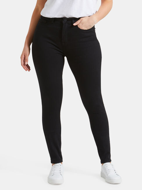 Curve Butt Lifter Skinny Jeans, Black, hi-res