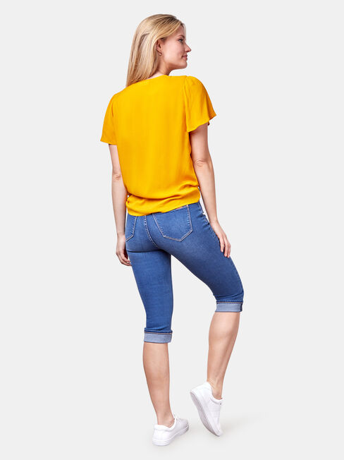 Tasha Button Down Shirt, Yellow, hi-res