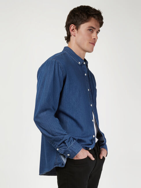 LS Rex Chambray Shirt, Blue, hi-res