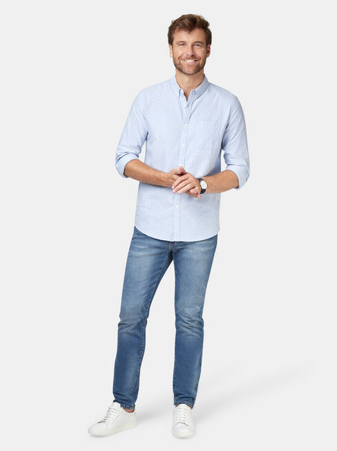 LS Elliot Oxford Shirt, Blue, hi-res