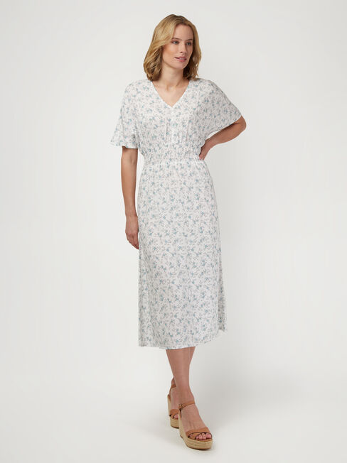 Edwina Midi Dress, Floral, hi-res