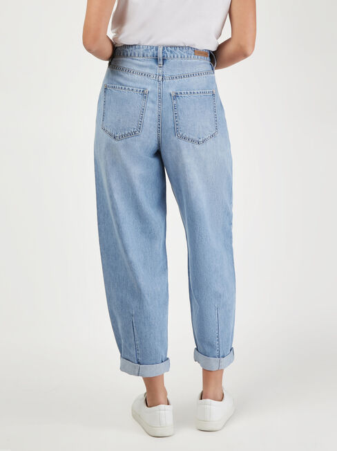 Penny Relaxed Straight Jeans, Light Indigo, hi-res