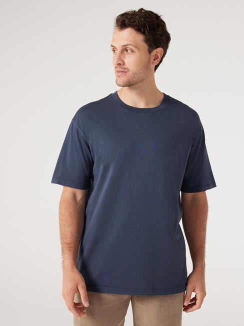 SS Ace Relaxed Fit Basic Crew Tee, Faded Ink, hi-res