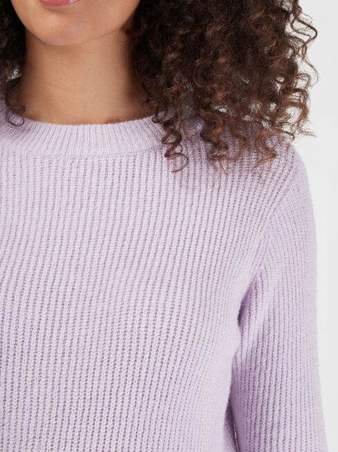 Addison Peplum Knit, Purple, hi-res