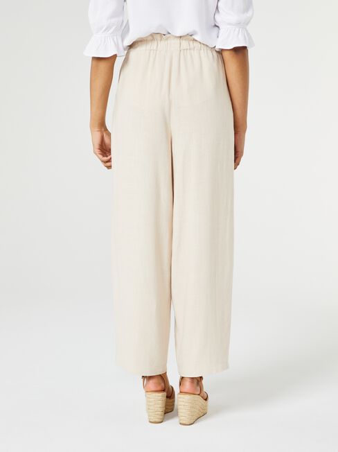 Piper Paperbag Relaxed Pant, Brown, hi-res
