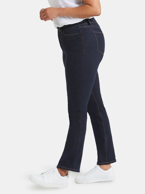 Tummy Trimmer Slim Straight Jeans  Absolute Indigo, Dark Indigo, hi-res