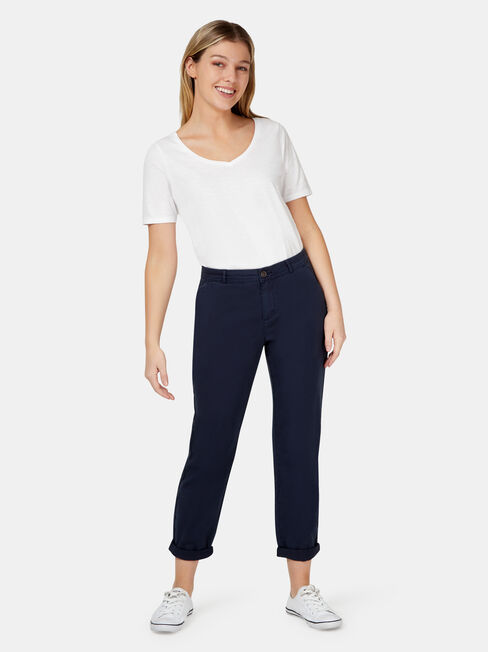 Avril Chino Pant, Blue, hi-res