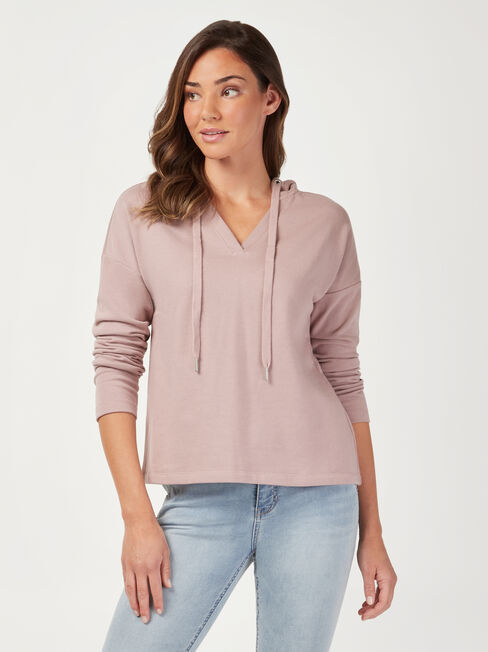 Emilia Hooded Sweat, Purple, hi-res