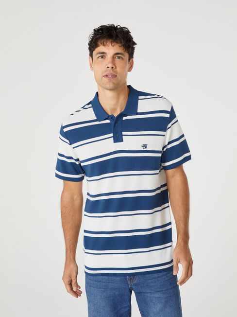 SS Sawyer Stripe Polo, Blue, hi-res
