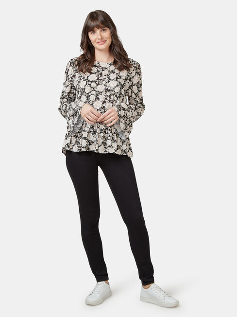 Kinsley Lace Detail Blouse, Floral, hi-res
