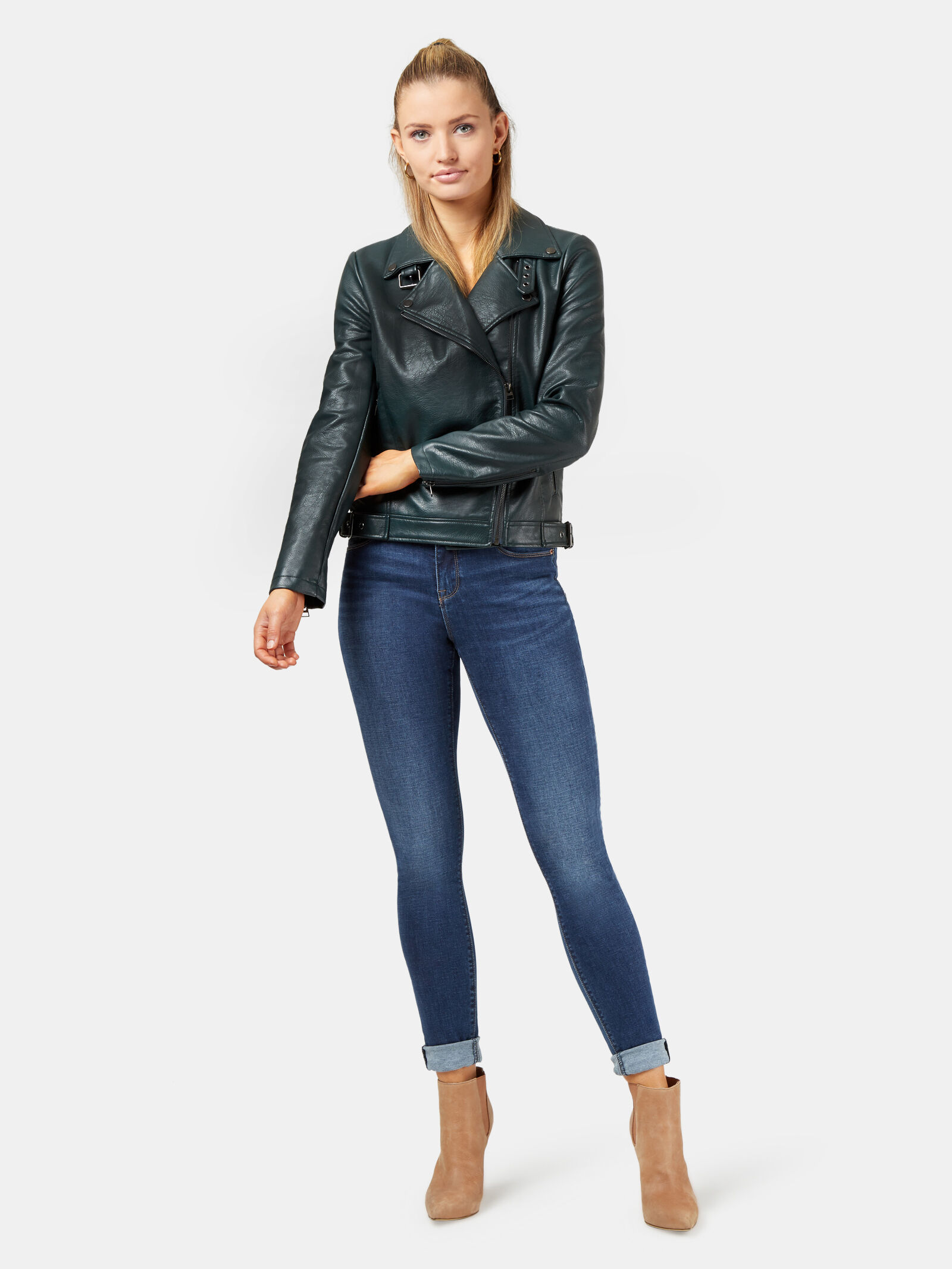Jeans west shop leather jacket