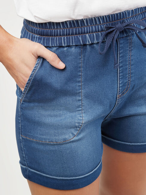 Tilly Luxe Short, Mid Indigo, hi-res