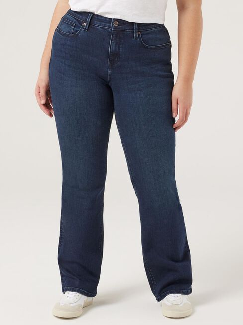 Curve Bootcut Jeans, Dark Indigo, hi-res