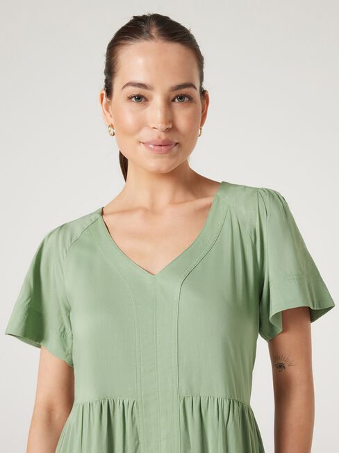 Reese Tiered Dress, Kiwi, hi-res