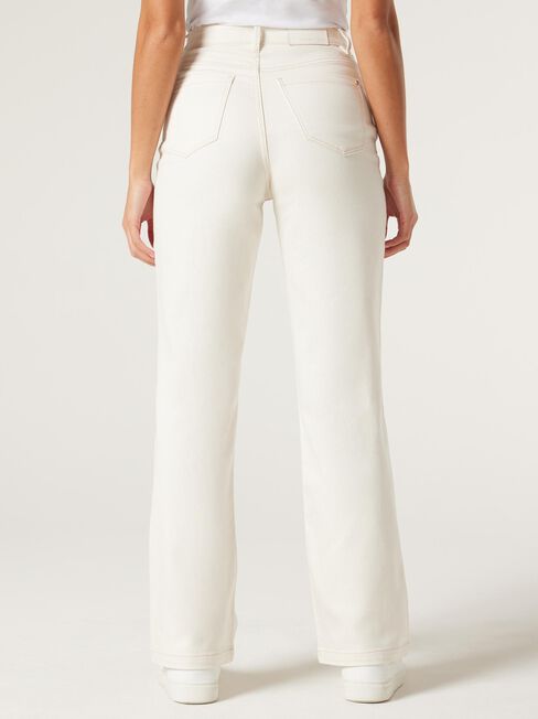 Jessie High Waisted Wide Leg Jeans, Ecru, hi-res