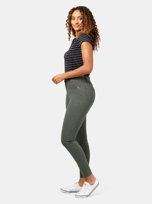 Veronica High Waist Pant, Green, hi-res