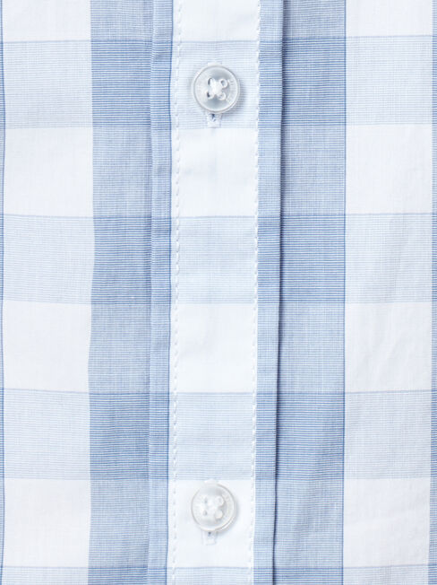 Ollie Long Sleeve Check Shirt, Blue, hi-res