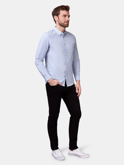 Bennett Long Sleeve Textured Shirt, Blue, hi-res