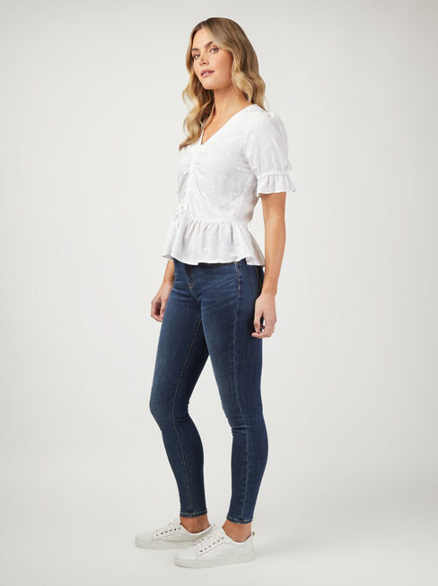 Chloe Embroidered Spot Top