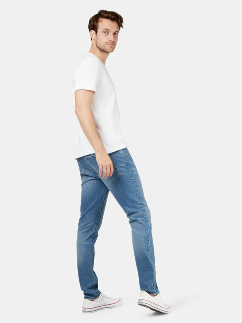 Eco Denim Flex 360 Slim Tapered Jeans, Light Indigo, hi-res