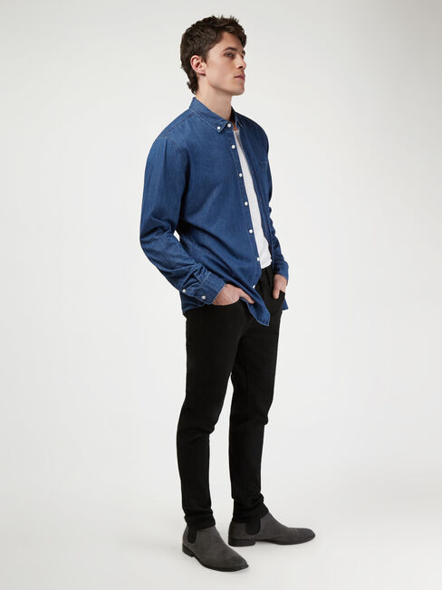LS Rex Chambray Shirt, Blue, hi-res