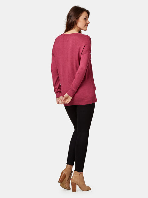 Sarah Knit Pullover, Purple, hi-res