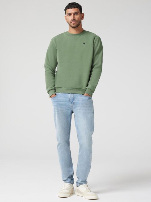 Oli Crew Neck Sweat, Moss, hi-res