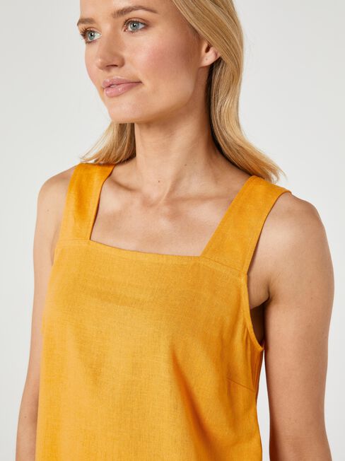 Belle Button Back Cami, Yellow, hi-res