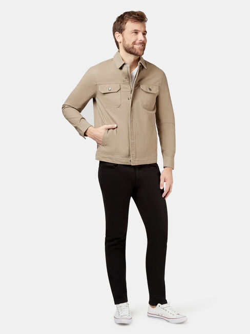 Carter Trucker Jacket, Brown, hi-res