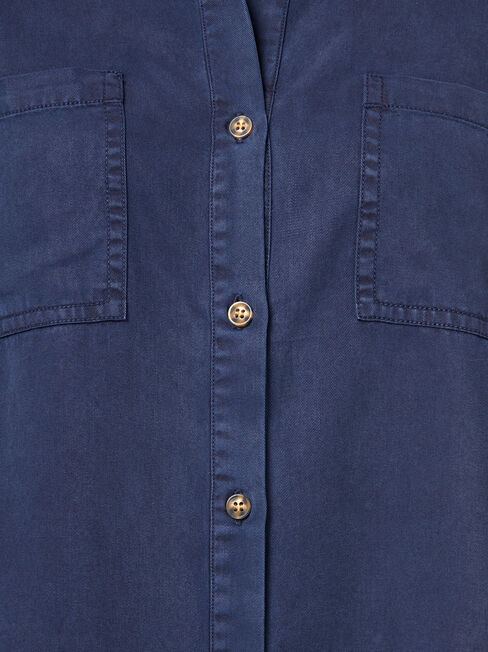 Tilly Tencel Shirt, Blue, hi-res