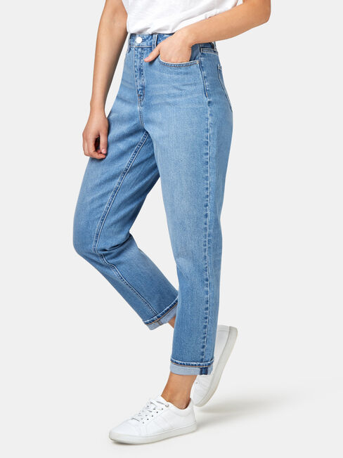 Mom Jeans, Light Indigo, hi-res