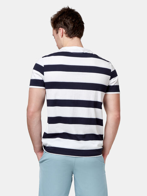 Maxton Short Sleeve Stripe Crew Tee, Multi, hi-res