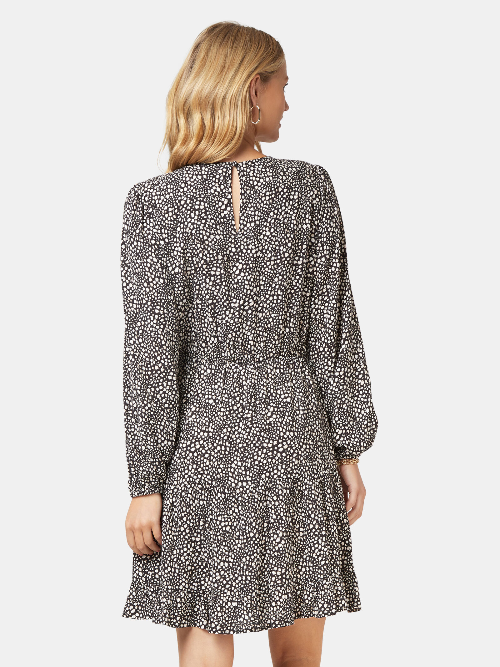 Warehouse leopard discount tiered dress
