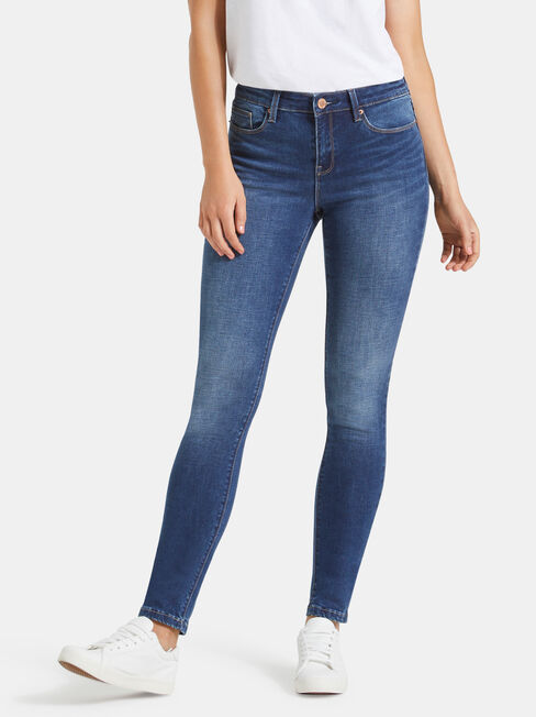 Skinny Jeans Mid Vintage, Mid Indigo, hi-res