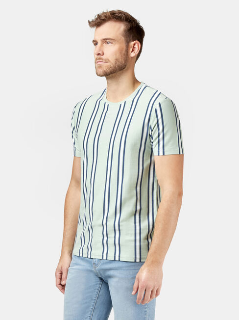 SS Judd Vertical Stripe Crew Tee, Green, hi-res