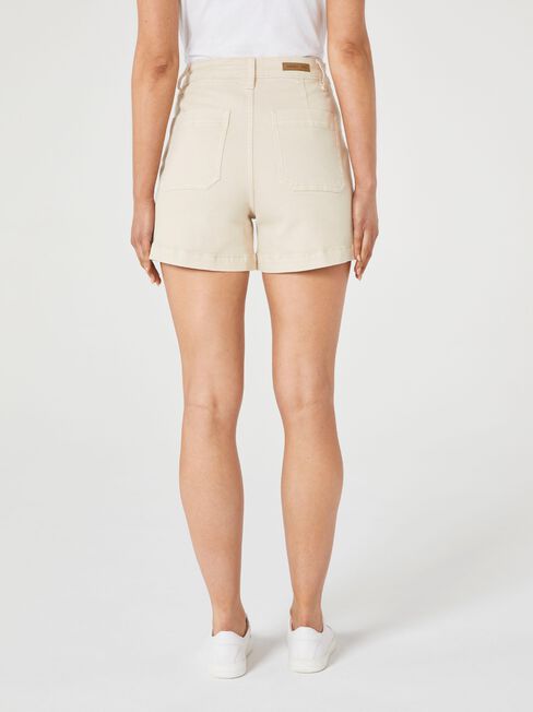 Olivia Utility Denim Short, White, hi-res