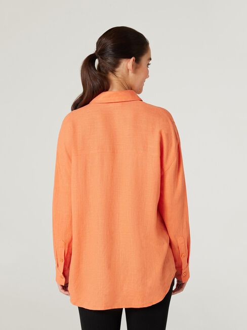 Rudi Relaxed Shirt, Orange, hi-res