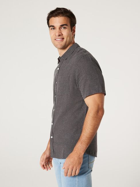 SS Jerry Textured Shirt, Charcoal, hi-res