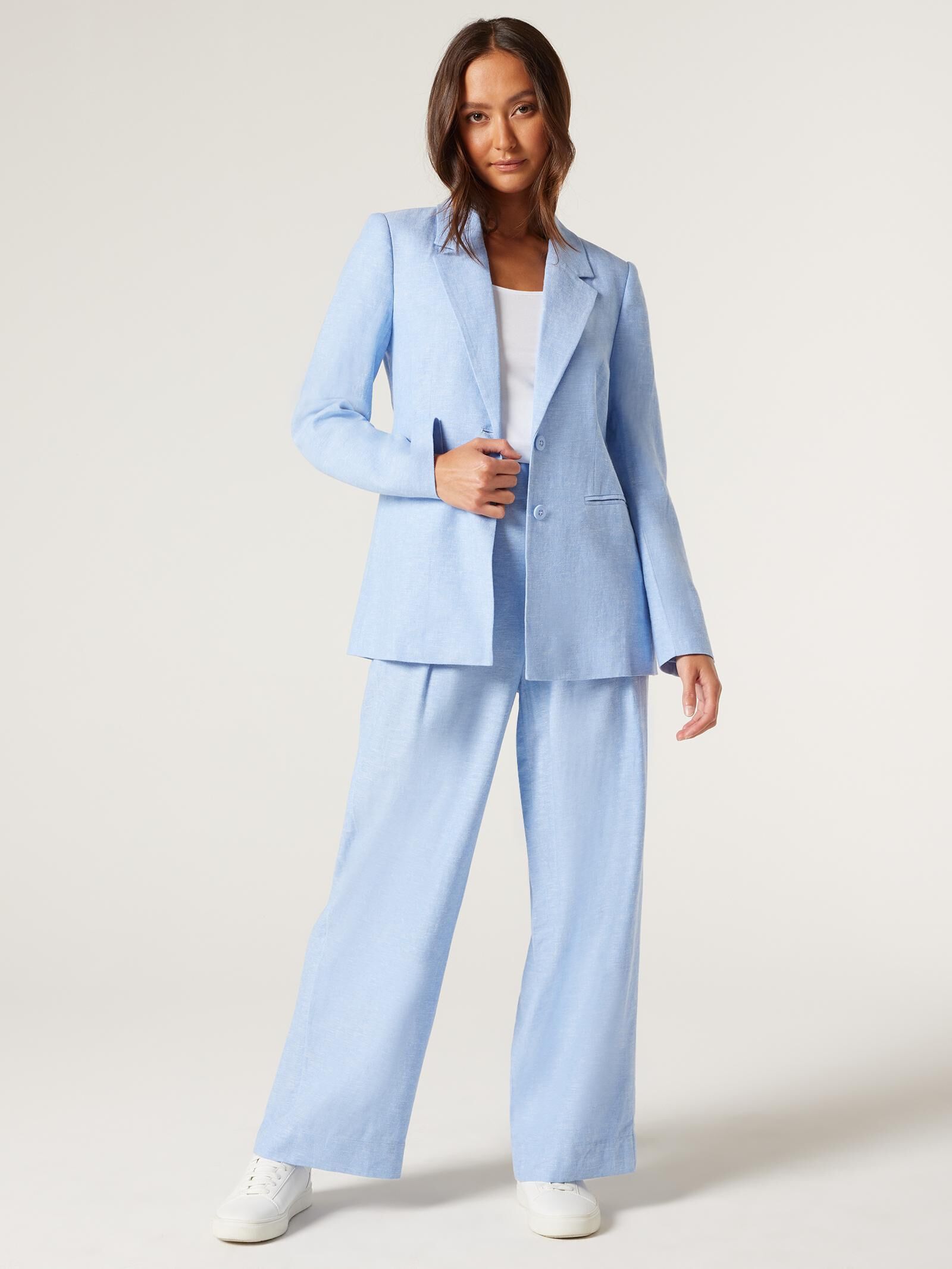 Baby blue hot sale womens blazer