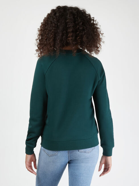 Viola Sweatshirt, Green & White, hi-res