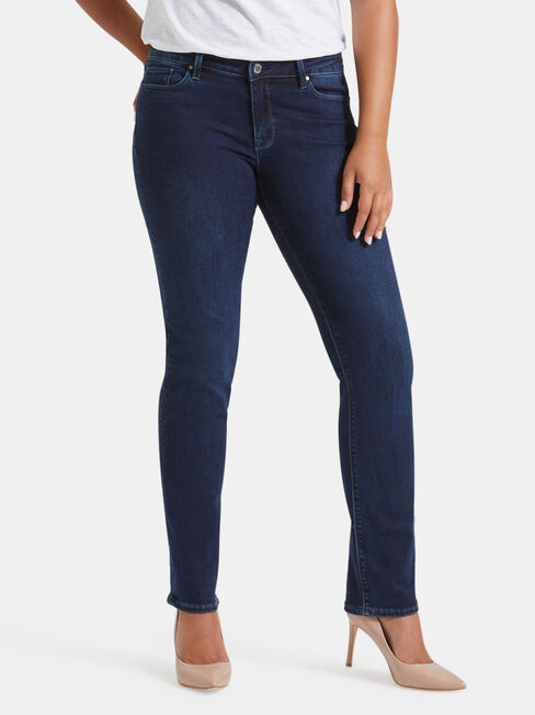 Slim Straight Jeans Deep Sea Blue, Dark Indigo, hi-res