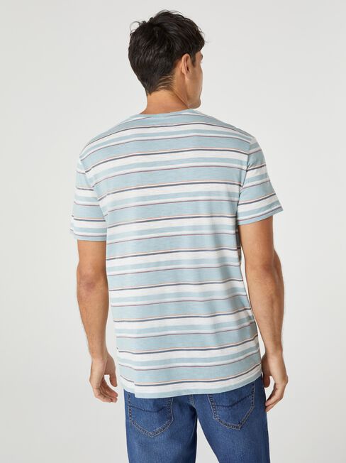 SS Trinity Stripe Crew Tee, Blue, hi-res