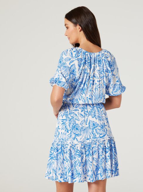 Camilla Dress, Blue Botanical, hi-res