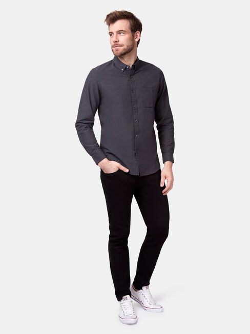 Bennett Long Sleeve Textured Shirt, Black, hi-res