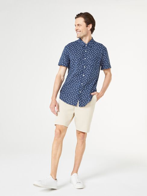 SS Pierson Print Shirt, Blue, hi-res