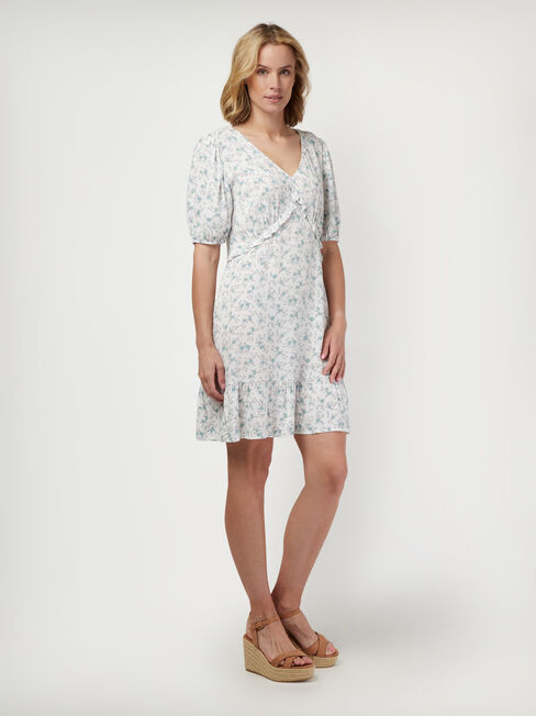 Sonia V Neck Dress, Floral, hi-res