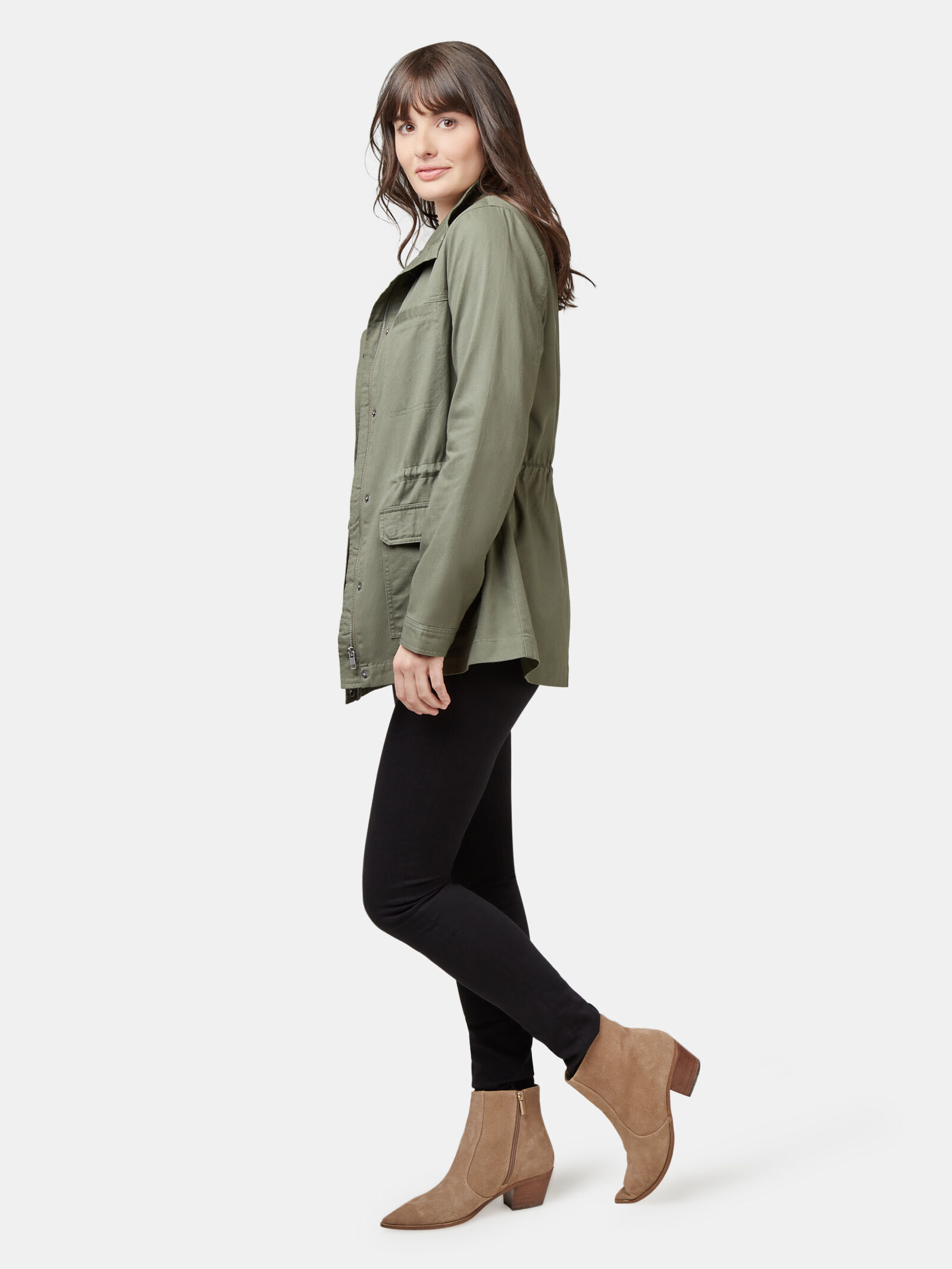 Green casual jacket womens outlet